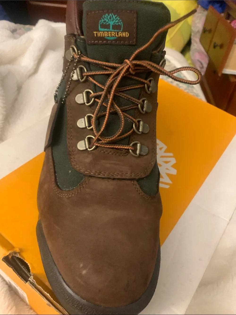 Men's Dark Brown Nubuck Field Boot - Size 10